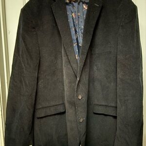 Ralph Lauren LRL 58L Men's Black Lined 2 Button Corduroy Sports Coat Blazer Macy